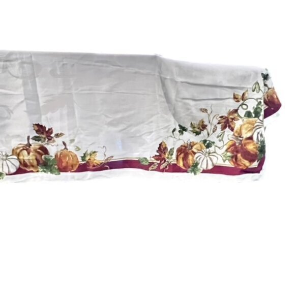 Fall Tablecloth Pumpkin‎ Leaves Border Thanksgiving 59 x 84 Rectangle Autumn - Picture 5 of 8